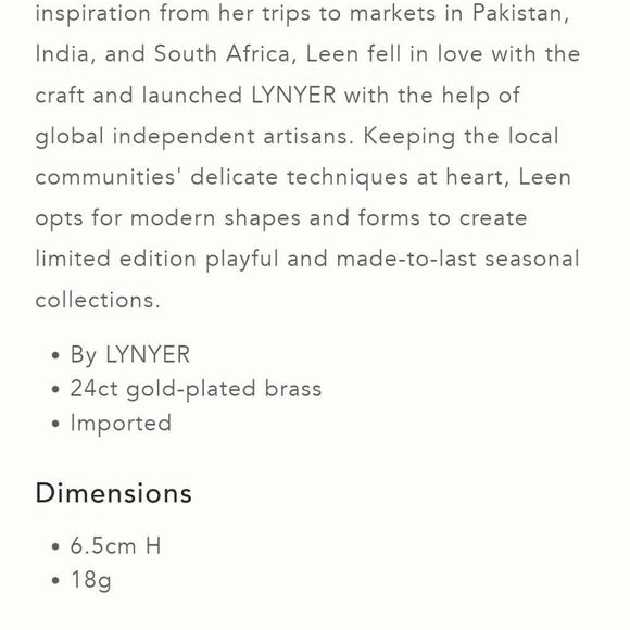 New! Anthro LYNYER Sunshine Earrings - Picture 3 of 10